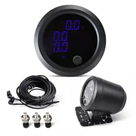 Apm-y-cb-03-bl-gp-lzq Zhsymx Universal Ultrathin 12v/24v Three Pressure Air Gauge 2inch 52mm 0-2