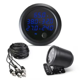 Apm-y-cb-05-bl-gp-lzq Zhsymx Universal Ultrathin 12v/24v Five Pressure Air Gauge 2inch 52mm 0-23