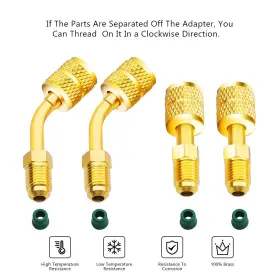 Zoizocp 793610636041 R410a Adapter 5/16 Inches Sae Female To 1/4 Male Flare For Air Con #2