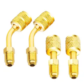 Zoizocp 793610636041 R410a Adapter 5/16 Inches Sae Female To 1/4 Male Flare For Air Con