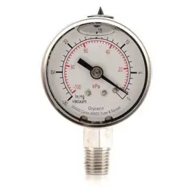 4cff4 Zoro Select Vacuum Gauge Liquid Filled 2 In