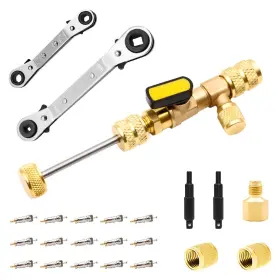 Zosany 770701099305 Valve Core Remover Tool With Dual Size Sae 1/4 And 5/16 Port - 10pcs Cores #2
