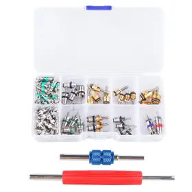 Qmx102p Zovfam 102pcs Car Air Conditioner Valve Core R12 R134a Refrigeration Tire Stem