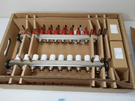 Qhpm-10s Zurn Stainless-heating Manifold 10 Ports Flow Meter And Bracket #3 Qhpm-10s Zurn Stainless-heating Manifold 10 Ports Flow Meter And Bracket #3