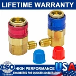2PCS Quick Connector Adapter Coupler Auto A/c Manifold Gauge Low/high Hvac Us. Fixed Price $11.99.