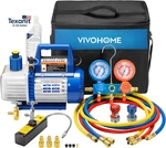 110V 1/3 Hp 4CFM Single Stage Rotary Vane Air Vacuum Pump And R134A Manifold. Fixed Price $233.43.