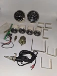 Dolphin 6 Gauge Set Speedometer Tach Fuel Oil Temp Volt Senders Mounts Untested. Fixed Price $199.00.