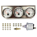 Chrome 3 IN1 Triple Auto Gauge Meter Kit 52MM (8-16V Volt +10... Fast Ship. Fixed Price $41.99.
