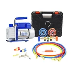 Pbautos 3CFM Vacuum Pump Set, 3-WAY Manifold Gauge Set(brass Vlave Body). Fixed Price $148.99.