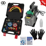 4CFM 1/3HP Air Vacuum Pump Manifold Gauge Set Hvac Refrigerant Kit 110V/60HZ. Fixed Price $102.25.