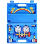Jifetor Way Manifold Gauge Set, Hvac 13"X8-1/2"X3-1/2", Blue Case. Fixed Price $57.99.