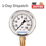 Measureman Rv Water Pressure Gauge 0-160 Psi 2" Dial 1/4" Npt Stainless. Fixed Price $18.35.