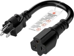 Short 15A To 20A Adapter Cable, Plugrand Nema 5-15P 5-15R, 5-20R, 6-15R, 6-20. Fixed Price $18.39.