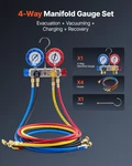Vevor Ac Manifold Gauge Set For R22 R404A R410A R12 Refrigerants, Way. Fixed Price $64.03.