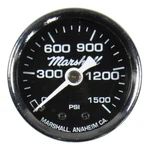 Marshall Nitrous Gauge MC01500; 0-1500 Psi 1-1/2 In. Black/chrome Non-liquid. Fixed Price $20.04.