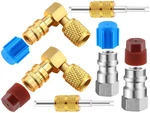 Yaocom R12 To R134A Ac Fitting Conversion Adapter Kit, Quick Gold Silver. Fixed Price $27.02.