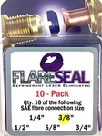3/8" Pack Model FS06-10PK Leak Free Sae Flare Seal Fitting Refrige. Fixed Price $178.20.