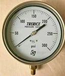 Trerice 700B6002LA140 Industrial Gauge 6" Dial, To 300 Psi 1/4" Npt Brass. Fixed Price $74.99.