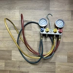 Ritchie Yellow Jacket Brute 4-VALVE Charging Manifold W/hoses Untested. Fixed Price $120.00.