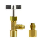 Kvaey Pcs R134A Can Tap, Adjustable 1/2" Acme Female To 1/4" Sae Male.... Fixed Price $11.02.