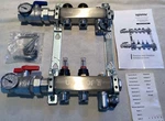 Uponor 2-LOOP 1" Stainless Steel Radiant Heat Manifold Assembly W/ Flow Meter. Fixed Price $300.00.