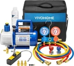 Vivohome 1/3 Hp 4CFM Vacuum Pump With Manifold Gauge Set. Fixed Price $252.26.
