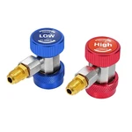 Flexzion R134A Quick Coupler Adapter Set - Adjustable High Low 1/4 Inch Sae Hvac. Fixed Price $27.04.