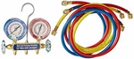 Yellow Jacket 42004 Series Manifold With 3-1/8" Gauge, Psi, R-22/404A/410A. Fixed Price $171.89.