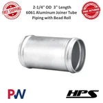 Hps 2-1/4" Od, 3" Length 16 Gauge 6061 Aluminum Joiner Tube Piping W/ Bead Roll. Fixed Price $23.86.