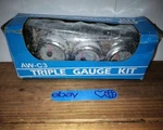 AW-C3 2'' 52 Mm Chrome Triple Gauge Kit Voltmeter Water Temp Oil Pressure. Fixed Price $39.99.