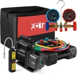 4.5CFM 1/3HP Vacuum Pump With 3-WAY Manifold Gauge Set For R134A R12 R22 R502. Fixed Price $219.33.
