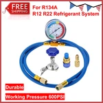 R134A R12 R22 Refrigerant Charging Hose Kit With GAUGE,51" Ac Charge. Fixed Price $33.99.