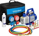 Vivohome 110V 1/4 Hp 3.5CFM Single Stage Rotary Vane Air Vacuum Pump And Mani. Fixed Price $84.23.