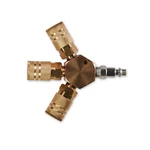 M14065 3WAY Hex Style Air Manifold With Industrial 6BALL Brass Couplers 1/4. Fixed Price $25.17.