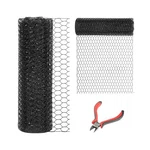 60'' X 150' Black Chicken Wire Mesh Fence, 20 Gauge Galvanized Poultry Nettin.... Fixed Price $184.38.