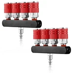 Peryiter 2 Pcs 4 Way Straight Air Compressor Manifold Hose Splitter 5 Por.... Fixed Price $38.06.