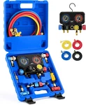 Ac Gauges, Way Manifold Set For R1234YF R134A R404A Refrigerant, Automot. Fixed Price $133.99.