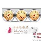 2'' 52MM 3IN1 Triple Set Kit Universal Chrome 8V-16V Volt. Fixed Price $40.48.