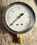 Low Pressure Gauge For Inert Gases Wc 30IN 1/2 Dial 1/4 Npt Bottom. Fixed Price $59.85.