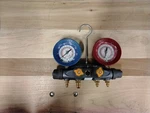 Oem Yellow Jacket 46010 Brute Ii 4-VALVE Manifold With Red/blue Gauges. Fixed Price $200.00.