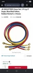 Jb Industries CCLE-60 Hose Set 5 Ft 3-PACK Blue/red/yellow 800 Psi. Fixed Price $80.00.