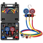 Vivohome Hvac Manifold Gauge Set With R134A R1234YF Quick Couplers And Can Ta.... Fixed Price $103.80.