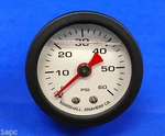 Marshall Gauge 0-60 Psi Fuel Oil Gas Pressure White Black Casing 1.5" Liquid. Fixed Price $29.95.