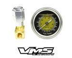 Vms 0-100 Psi Fuel Pressure Gauge Yellow Carbon Fiber For Gm Chevy LS1 LS2 LS3. Fixed Price $32.95.
