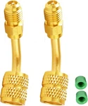 R410A Adapter For Mini Split, 5/16" Sae Female Quick Couplers To 1/4" White. Fixed Price $12.88.