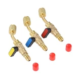 3PCS Angled Ball Shut Valve Color Coded R410A R134A For R12 R22 R502 Charge Hose. Fixed Price $19.85.