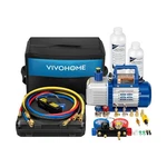 Vivohome 110V 1/2 Hp 5CFM Stage Hvac Vacuum Pump And 4 Way Manifold Gaug.... Fixed Price $203.83.