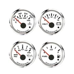 Pro 52MM 2-1/16" 4 Gauge Set Oil Pressure Water Temperature Fuel Level Volt. Fixed Price $75.99.