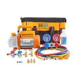 Bacoeng 3.6CFM 1/4HP Vacuum Pump And Manifold Gauge Set For R134A R12 R410.... Fixed Price $105.70.