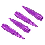 Patikil Spiked Shape Tire Valve Stem Caps 4 Pcs Aluminum Purple. Fixed Price $11.90.